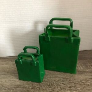 1980s Omnibus Ceramic Bag Vases